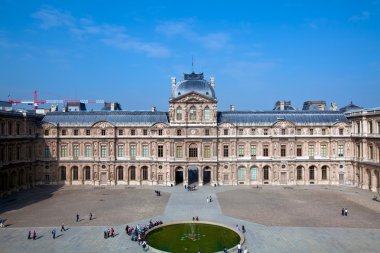 Aerial view of Louvre museum, Paris, France clipart