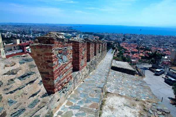 Cidade vista da parte alta da cidade, Salónica, Macedónia, Grécia — Fotografia de Stock