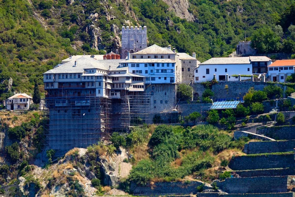 Mosteiro de Dionissiou, Península de Athos, Monte Athos, Chalkidiki, Grécia — Fotografia de Stock