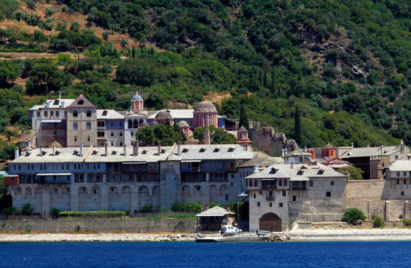 Xenofontos 修道院、 圣山半岛、 阿索斯山、 chalkidiki、 希腊 — 图库照片