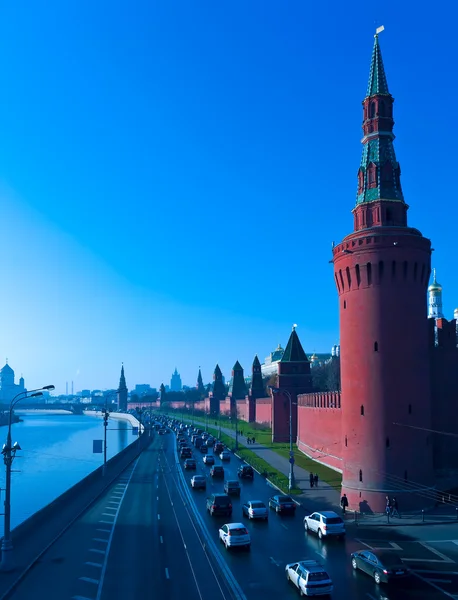 Kremlin & moskva-rivier, Moskou, Rusland — Stockfoto