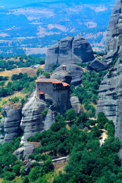 El Santo Monasterio de San Nicolás Anapausas, Meteora, Tesalia, Grecia — Foto de Stock