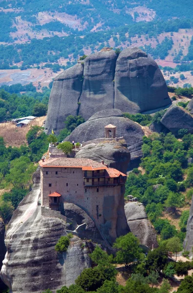 Heliga klostret st. nicholas anapausas, meteora, Thessalien, Grekland — Stockfoto