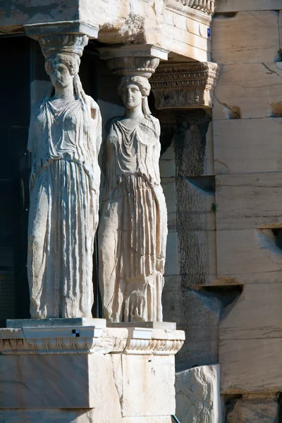 Caryatids at the Erechteion, Acropolis, Athens, Greece — Stock Photo, Image