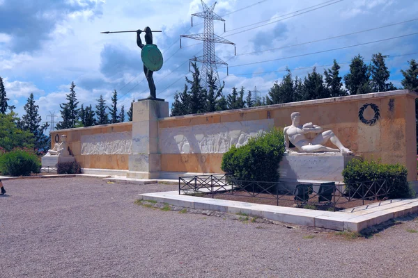 Monumet del rey Leónidas y 300 espartanos, Tesalia, Grecia — Foto de Stock