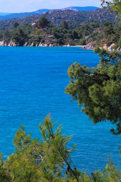 Sithonie vue mer, Chalcidique, Grèce — Photo