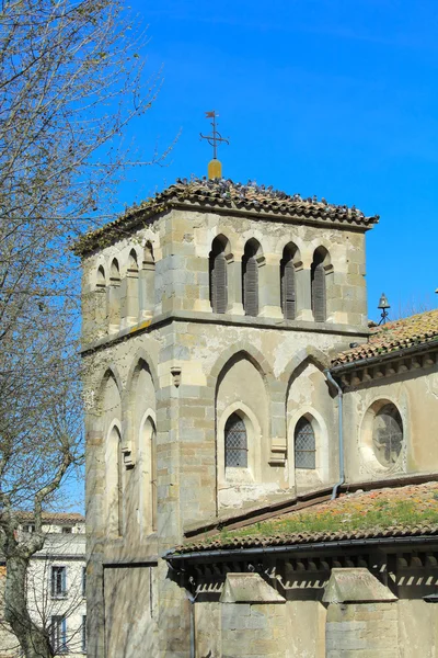 Antigua basílica cerca de la entrada oeste en Carcasona, Francia —  Fotos de Stock