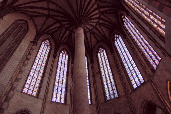 Inuti kyrkan av Jacobinsen, toulouse, Frankrike — Stockfoto