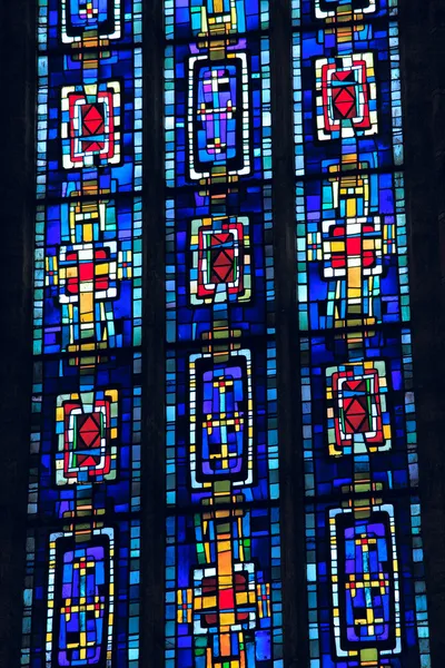 Glasmalerei der Kirche der Jakobiner, Toulouse, Frankreich — Stockfoto