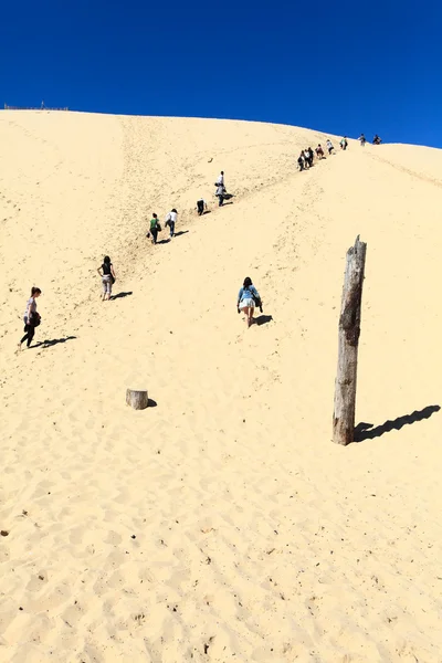 Pohled z nejvyšší Duna v Evropě - dune du pyla (pilat), arc — Stock fotografie