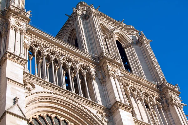 Facciata ovest, Cattedrale di Notre Dame de Paris (1160-1345), Parigi, Francia — Foto Stock