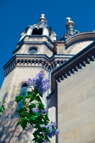 Alexander nevskiy-kathedraal van orthodoxe kerk, paris, Frankrijk — Stockfoto