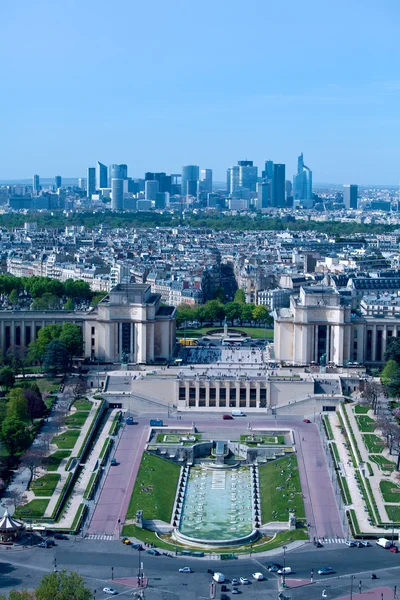 Skyscrapers of La Défense, a major business district - aerial view from Eiffel Tower, Paris, France