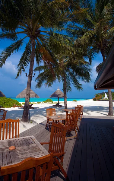 Beach cafe, Ari-Atoll. Maldives — Stock Photo, Image