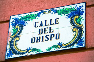 Vintage işareti adı street, havana, Küba