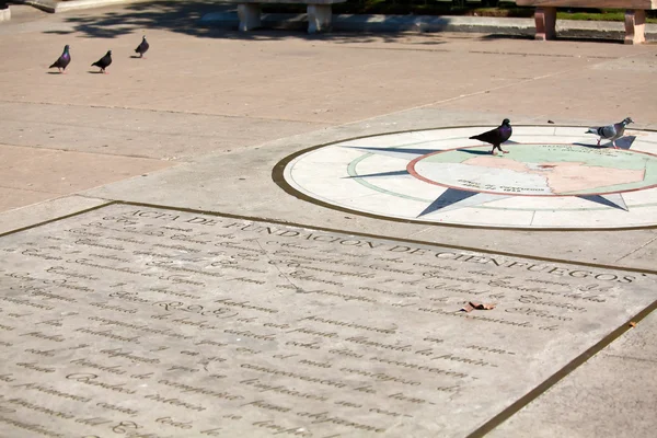 Sıfır kilometre kare jose marti, cienfuegos, cuba — Stok fotoğraf