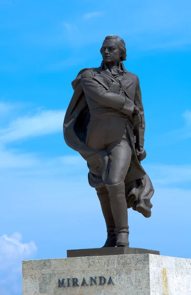 Estátua do revolucionário venezuelano Francisco de Miranda — Fotografia de Stock