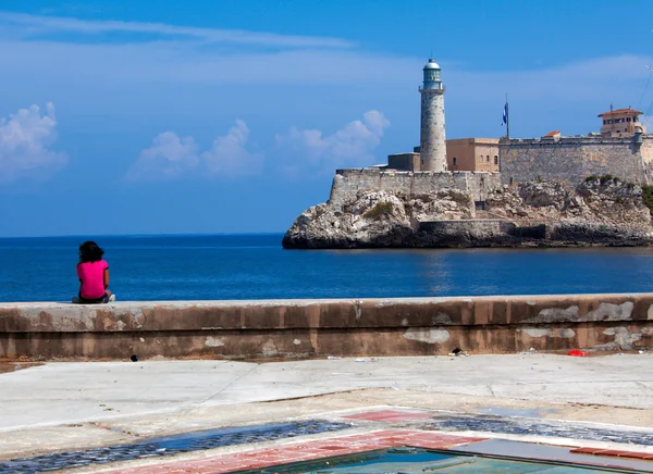 Morro castle, twierdza, strzegący wejścia do zatoki Hawana, Kuba — Zdjęcie stockowe