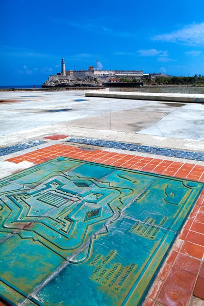 Morro castle, twierdza, strzegący wejścia do zatoki Hawana, Kuba — Zdjęcie stockowe