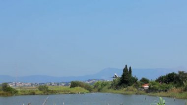 kalkış airberlin uçağın Korfu, Yunanistan