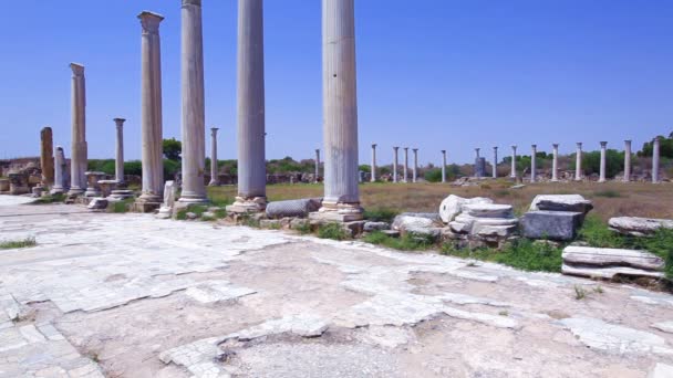 Ginecologistas em Salamis, Famagusta aeria, Chipre do Norte — Vídeo de Stock