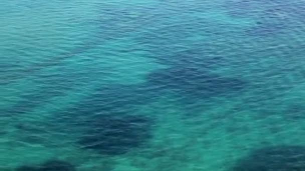 Aerial shot of mediterranean sea, Cyprus — Stock Video