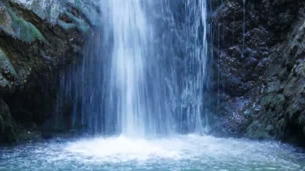 Chantara Waterfalls in Trodos mountains, Cyprus — Stock Video