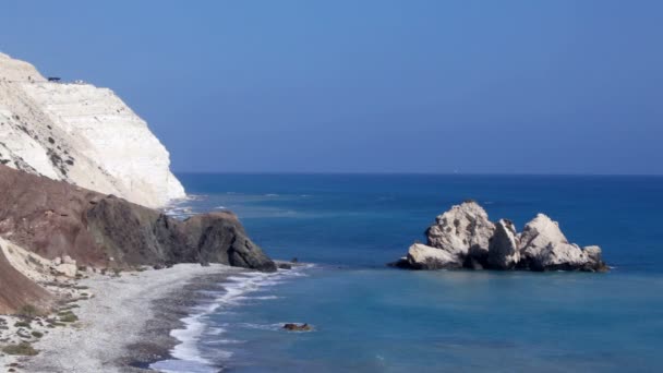Afrodit Kayaları, Paphos, Kıbrıs — Stok video