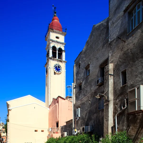 Kyrkan saint spyridon trimythous (1590), kerkyra, Korfu, Grekland — Stockfoto