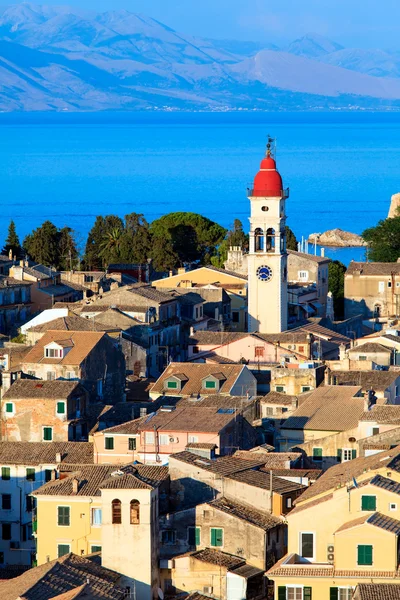 Flygfoto från nya fästning kerkyra, Korfu, Grekland — Stockfoto