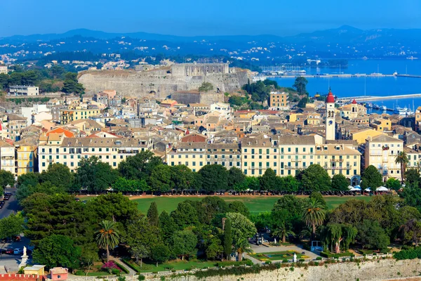 Aerial view from Old fortress on the city with New Fortress, Ke — Stock Photo, Image