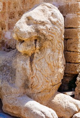 Venetians lion near Famagusta fortress, Cyprus clipart