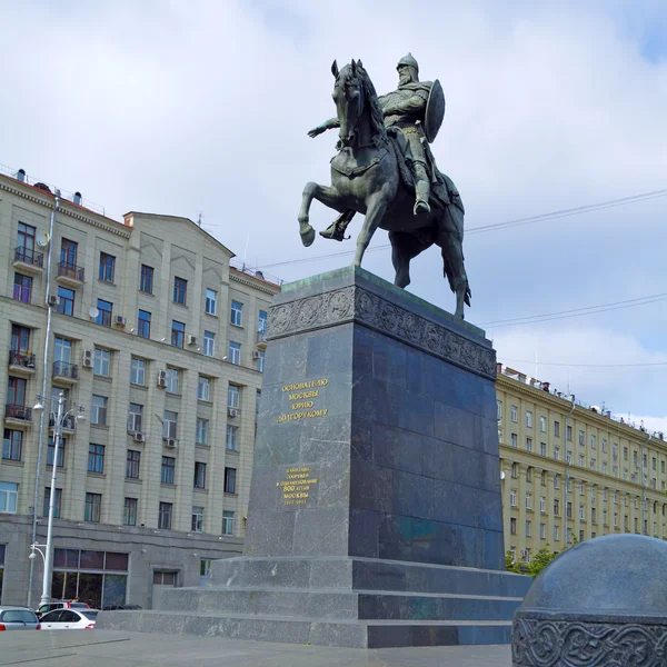 Памятник Юрию Долгорукому - основателю Москвы — стоковое фото