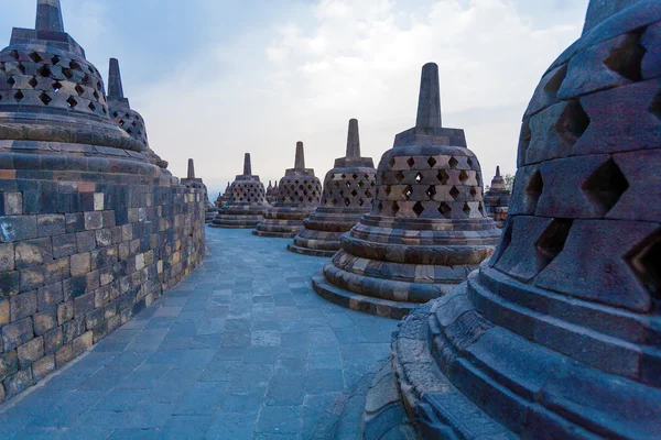 Gamla borobudur buddhistiska tempel — Stockfoto