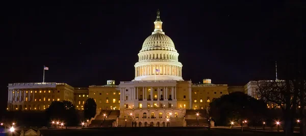 Capitolio por la noche, Washington DC — Foto de Stock