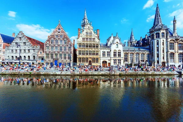 Graslei - Riverside of Ghent, Bélgica —  Fotos de Stock