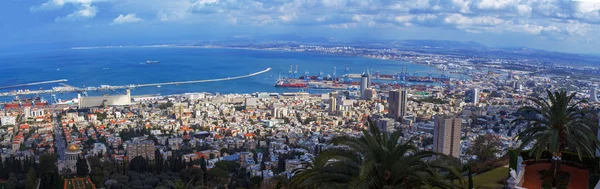 Panorama - letecký pohled na haifa, Izrael — Stock fotografie