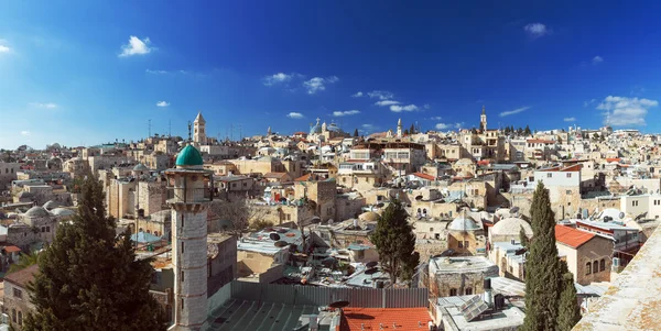 Panorama - eski şehir, Kudüs çatılar — Stok fotoğraf