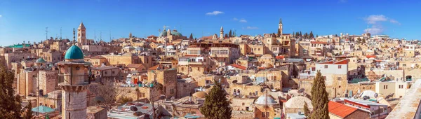 Panorama - Techos de la Ciudad Vieja, Jerusalén —  Fotos de Stock