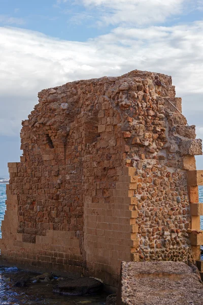 Overblijfselen van de oude haven, Akko — Stockfoto