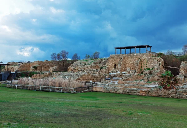 Ruins of Antique Harbor, Caesarea Maritima — Stock Photo, Image