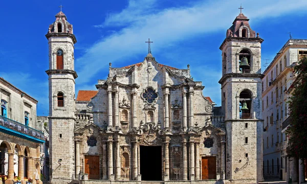 Panorama di Piazza della Cattedrale dell'Avana — Foto Stock