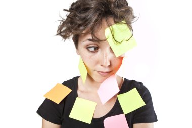 genç ve güzel kız ile posta o notlar