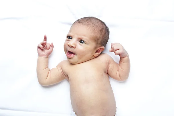 Portrait of adorable newborn baby girl — Stock Photo, Image