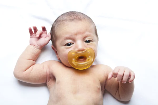 Portrait of adorable newborn baby girl — Stock Photo, Image