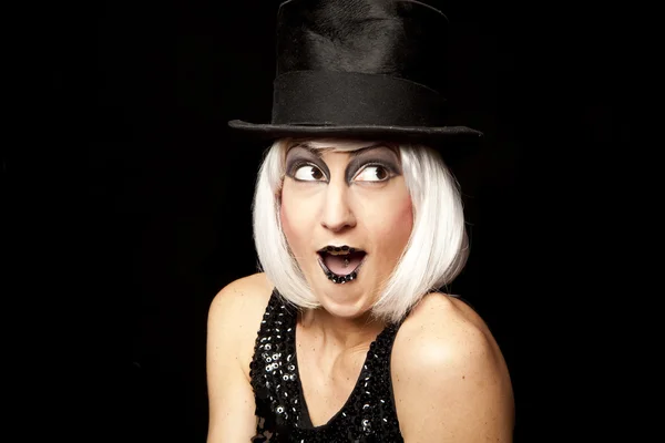 Ritratto di cabaret performer — Foto Stock