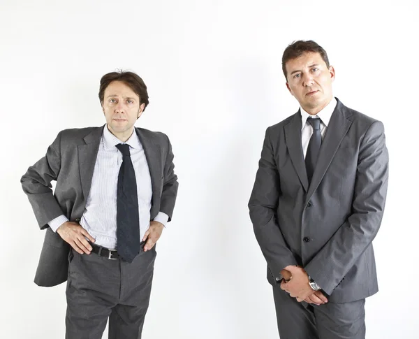 Due uomini d'affari isolati su bianco — Foto Stock