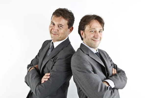 Dos felices hombres de negocios sonrientes — Foto de Stock