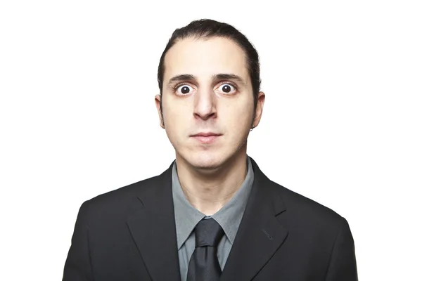 Young cool businessman face expression — Stock Photo, Image