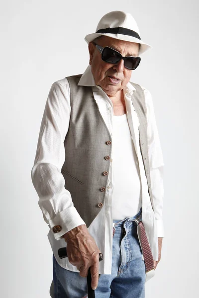 ファッションおじいちゃん — ストック写真